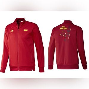 Adidas Men's Red XL Spain Soccer Futbol World Cup 2014 Graphic Full Zip Jacket